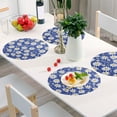 thumbnail image 6 of Ryvnso Daisy Flowers and Leaves Round Plate Mats Dining Table Placemat 1 Piece for Holiday Decoration, 6 of 7