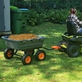 thumbnail image 2 of Garden Dump Cart Wagon, Poly Dump Cart with 10in Tires & 180° Towing Handle, Heavy Duty Wheelbaroow Yard Dump Carts and Wagons for Lawn Tractor, 800 Pound Capacity, 2 of 8
