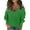 Green-XXXL, variant on Women's V Neck Long Sleeve Knit Sweater Lightweight Stretchy Fabric With Decorative Buttons For Casual Outfits And Fall