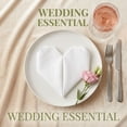 thumbnail image 3 of REGALWOVEN Pack of 6 Cotton Cloth Napkins - Washable and Reusable for Restaurant, Weddings, Events, and Parties White 18x18inch, 3 of 6
