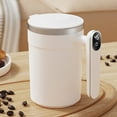 thumbnail image 5 of Stainless Steel Magnetic Electric Coffee Mixer Cup, with Temperature Display , Automatic Self-Stirring Mug, Reusable Mixing Cup for Home Office Travel Coffee Milk Tea Use (White), 5 of 9