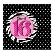 Pink Zebra Sweet 16 Party Invitations