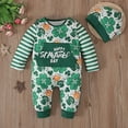 thumbnail image 5 of My 1st St. Patrick's Day Baby Boy Outfits Clover Shamrock Printing Romper With Pants 2 Piece Outfits Sets Green 3-6 Months, 5 of 9