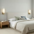 thumbnail image 6 of Kira Home Sol 10" Set of 2 Modern Wall Sconce with Frosted Cylinder Glass Shade, Linear Gold Wall Light, Cool Brass, 6 of 10