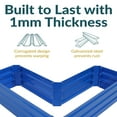 thumbnail image 3 of Sunnydaze Galvanized Steel L-Shaped Raised Garden Bed - Blue, 3 of 8