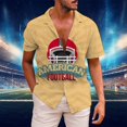 thumbnail image 2 of Camisas De Franela Para Hombre Camiseta de regalo deportiva para al fútbol americano para hombre, camiseta de Rugby Retro deportiva para jugador de Rugby Vintage (Khaki, XL), 2 of 3