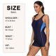 thumbnail image 2 of Trajes de baño de una pieza para mujer, traje de baño deportivo Boyleg, traje de baño deportivo, traje de baño para regazo, azul, 2 of 7