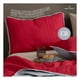 thumbnail image 3 of Edredón Ligero Real Textil + 2 Fundas de Almohada, Juego de Colcha Matrimonial, Color Rojo/Gris, 3 of 7