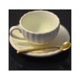 thumbnail image 4 of 1/6 Coffee Cup Plate Spoon Multipurpose for Dollhouses Life Scene Props Yellow, 4 of 8