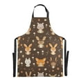 thumbnail image 2 of Cute Animal and Flower Kitchen Apron with 2 Pockets Adjustable waterproof Cooking Aprons for Women Men Chef, 2 of 7