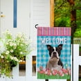 thumbnail image 3 of Dog Spring Summer Welcome Garden Flag Persian Cat Tulip Flowers Blue Buffalo Plaid Outside Yard Decor Flag Banner 12.5X18 Inch Double Side Style 4, 3 of 6