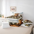 thumbnail image 6 of jejeloiu Highland Cow Daisy Windmill 7-Piece Bedding Comforter Set Kids,Rustic Farm Print King Bedding Sets, 6 of 7