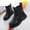 Black, variant on Kids' Glossy Leather Ankle Boots Lightweight Low Top Multiple Solid Shades for Neighborhood Strolls Holiday Sightseeing 3-15 Years Beige 9-9.5 Years