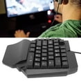 thumbnail image 4 of Clavier à une Main, USB Câblé Durable ABS Demi-Clavier pour Bureau, 4 of 8
