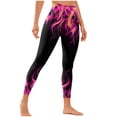 thumbnail image 5 of ATENAR Womens Leggings,Plus Size Leegings,Leggings for Women,Cinched,Comfort Fit,Printed,Polyester,Spandex,Hot Pink,M(US:6), 5 of 8