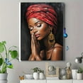 thumbnail image 4 of African Woman Canvas Wall Art，Suitable for Living Room，Bedroom，Bathroom，Office，and Dining Room Decoration., 4 of 8