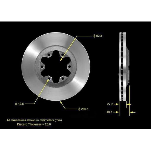 BENDIX PREMIUM DRUM AND ROTOR PRT5509 Bendix Brake Rotor