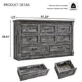 thumbnail image 3 of wow97e Farmhouse 8 Drawers Dresser for Bedroom, 61" Wide Wooden Chest of Drawers w/Roman Column, Storage Dressers for Bedroom, Living Room, Light Grey, 3 of 7