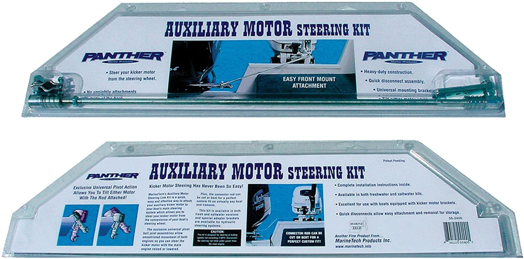 Marinetech 55-2600 Stainless Steel Auxillary Marine Motor Steering Kit 