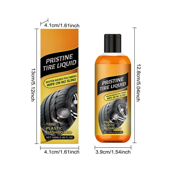 Momihoom Pristine Tire Liquid, Water-Based Polymer Gel for a Shiny Wet Look on Tires, Trim, and Plastic