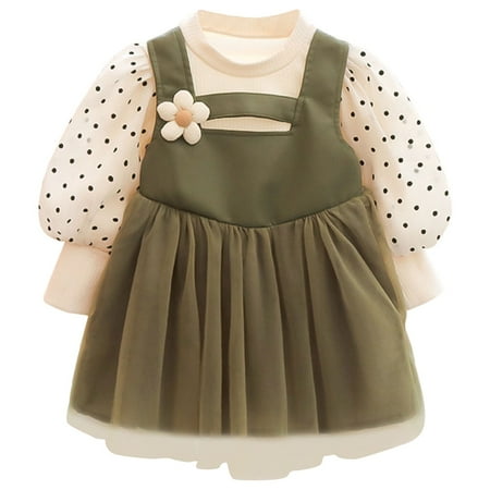 

Flower Lace Vintage Dark Dress Baby Girl Fashion Two Piece Sundress Little Girl Mesh Princess Skirt Casual Birthday Dress Is Soft And Comfortable Skin Long Swing Dress Toddler Girl Casual Dress