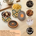 thumbnail image 6 of Retro Geometric Rhombuses Airtight Coffee Bean Canister 17oz Food Storage Containers with Lids For Gournd, Tea, Sugar, Flour, Rice, Cereal, Candy Cookie Jar, 6 of 8