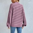 thumbnail image 5 of HAPIMO Sales Women's Long Sleeve Sweater Casual Turtleneck Chunky Knit Loose Oversized Pullover Winter Solid Jumper Tops Teen Girls Clothes Purple S, 5 of 5