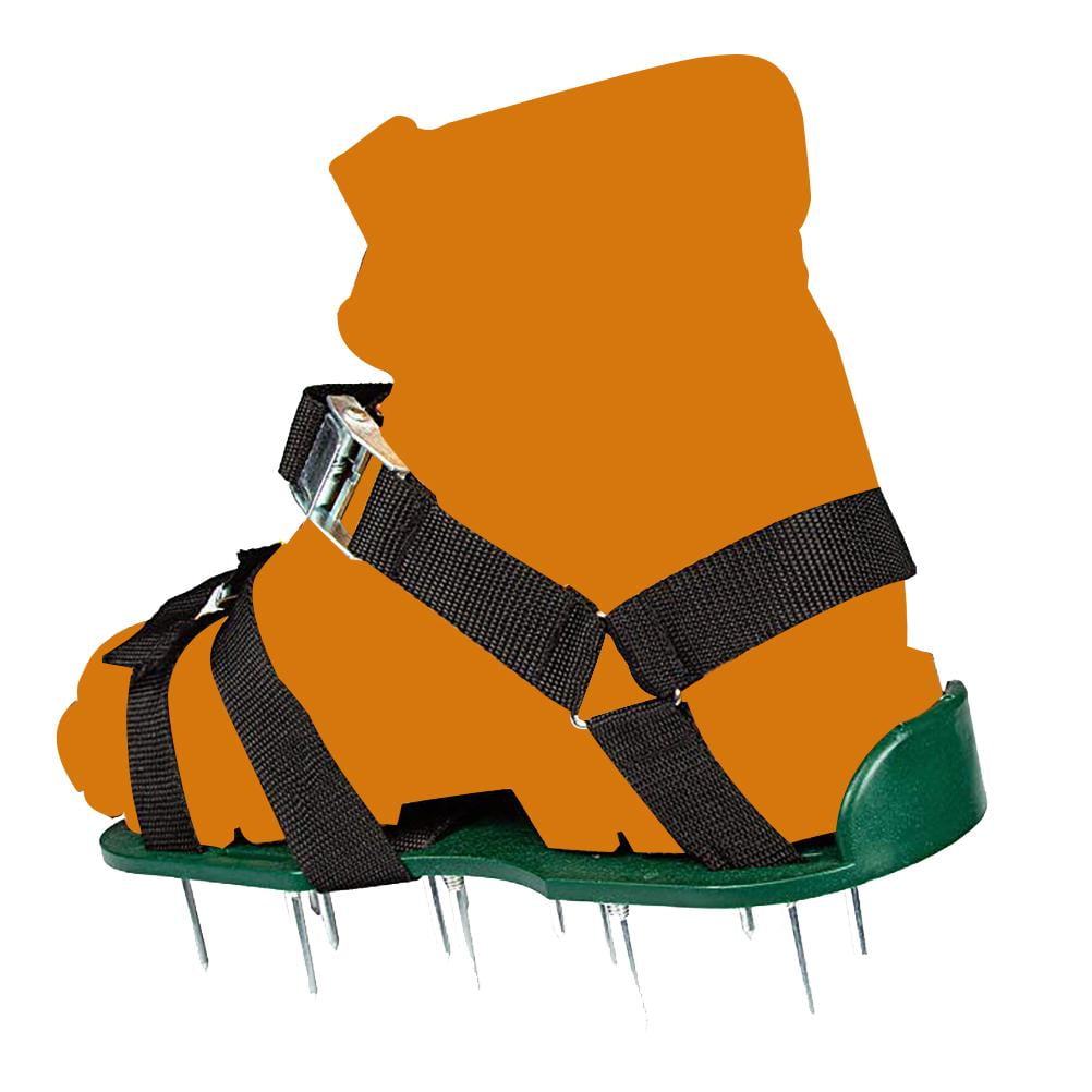 Lawn Aerator Shoes Sturdy Spiked Aeration Shoes Support Lawn Aerator