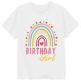 thumbnail image 3 of LUOGENLI T-Shirt pour Filles Filles Mode Décontractée Lettre Col Rond T-Shirt à Manches Courtes Haut Maxi Hauts Ensembles Filles Tenue 2 Pcs Grande Taille Blanc 1-2 Ans, 3 of 3
