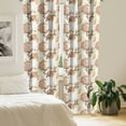thumbnail image 3 of Ambesonne Floral Window Curtains, Petals of the Spring, Each 28" W x 84" L, Dark Orange Pale Green, 3 of 5