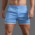 thumbnail image 4 of Sngxgn Men's Casual Shorts - Drawstring Summer Beach Stretch Shorts(Sky Blue,S), 4 of 5