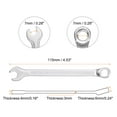 thumbnail image 2 of Uxcell 2pcs Combination Wrench Offset 7mm 75-Degree 12-Point Box End and 15° Angled Open End Metric CR-V Steel Nickel Plated Multi-function Spanners for Mechanics DIY Enthusiasts, 2 of 6