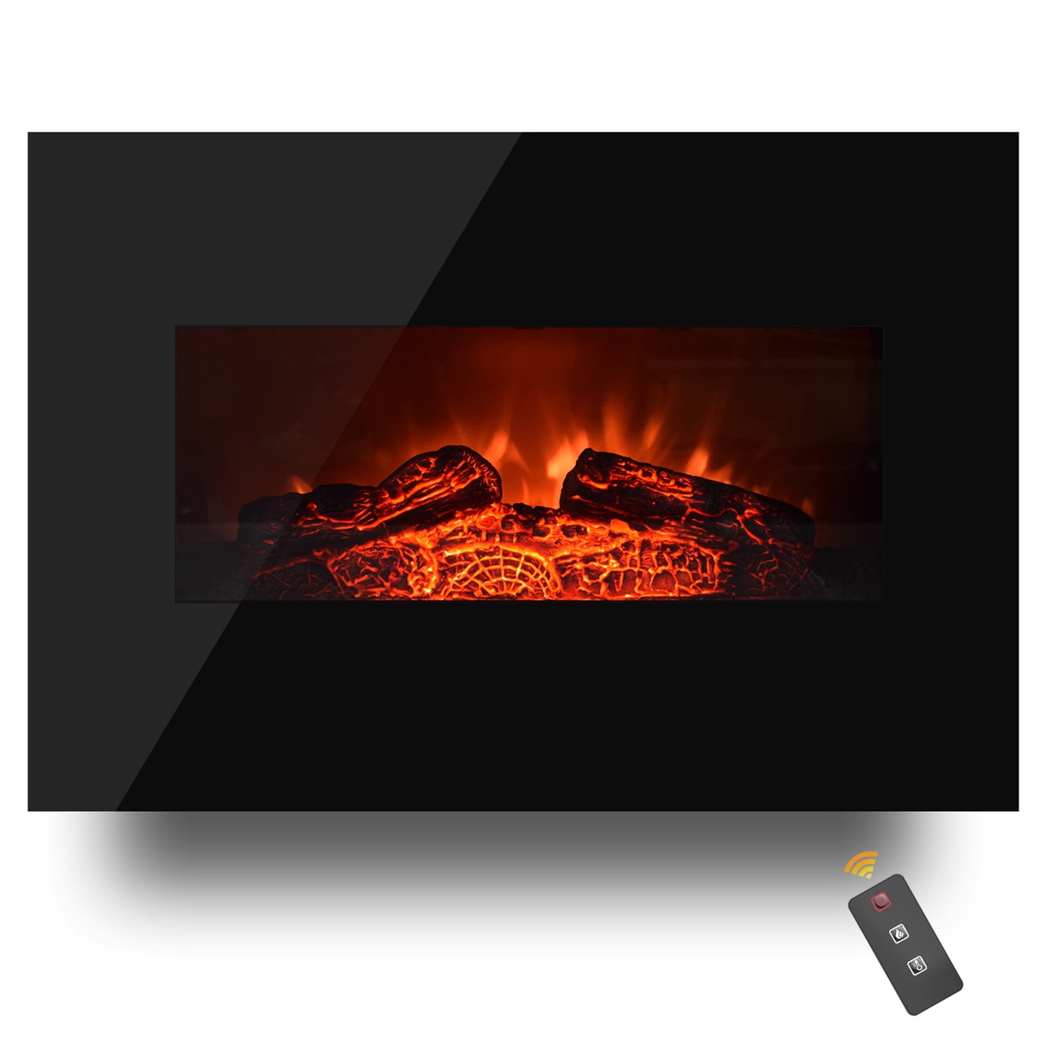 SUNNY Electric Fireplace Wall Mounted 26 Inch with Remote Control