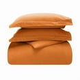 thumbnail image 4 of Superior Cotton Flannel Solid Duvet Cover Set, Full/Queen, Pumpkin, 4 of 9