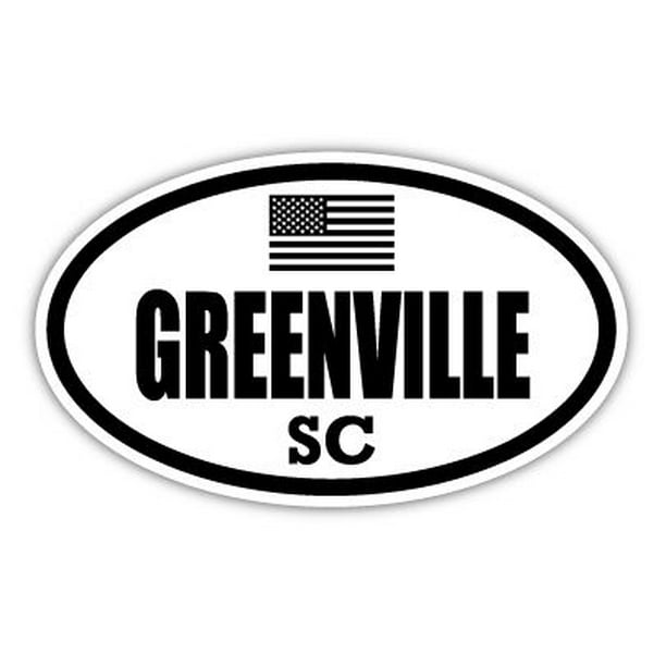 Greenville Sc South Carolina Greenville County Stealthy Subdued Old Glory Us Flag Oval Euro Decal Bumper Sticker 3m Vinyl 3 X 5 Walmart Com Walmart Com
