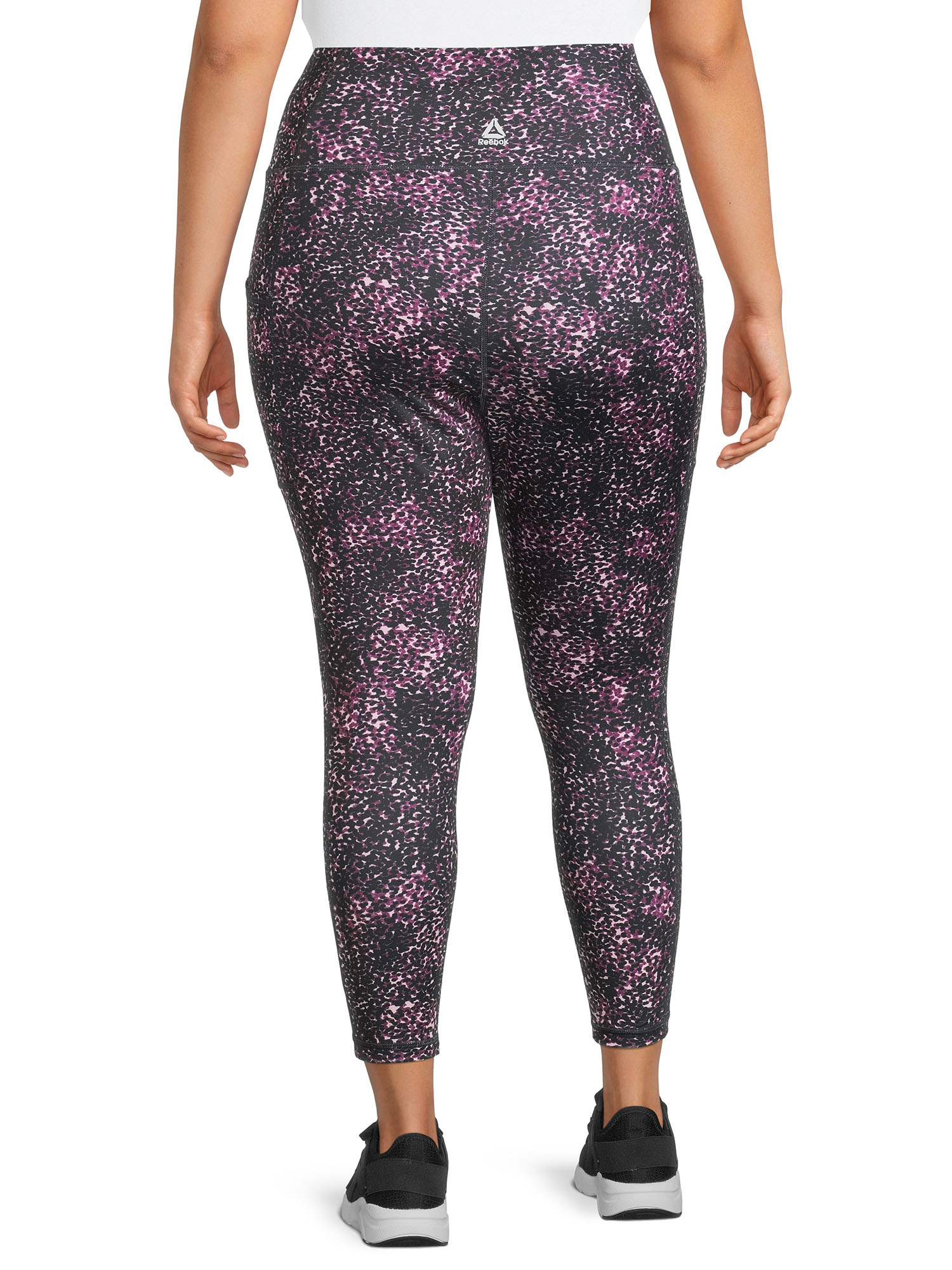 Reebok Women's Plus Size High-Waisted Athletic Leggings with Side Pockets - image 4 of 5
