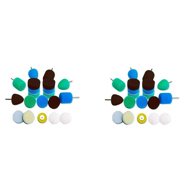 2X Tampon de Polissage de Détail, Kit de Tampon de Polissage pour Perceuse Électrique Outil Rotatif, Tampon de Polissage pour Petites Zones de Polissage