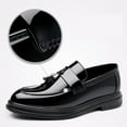 thumbnail image 5 of Tawop Men Dress Shoes Casual Dress Shoes Business Soft Sole Wedding Shoes Black Size:7, 5 of 9