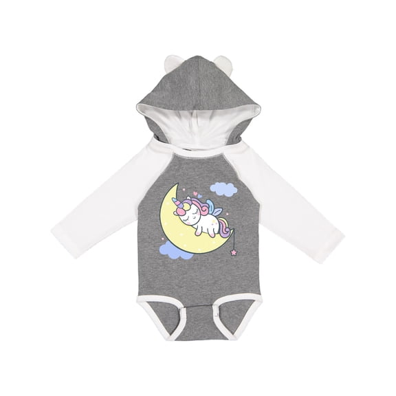 Inktastic Unicorn Moon Girls Long Sleeve Baby Bodysuit