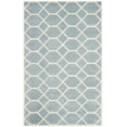 thumbnail image 2 of SAFAVIEH Chatham Elwin Geometric Wool Area Rug, Blue/Ivory, 6' x 9', 2 of 11