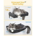 thumbnail image 5 of Wall Cat Shelves for Large Adult Cats, Stable 5 in 1 Cat Wall Furniture Set with Big Hammock, Wall Mount Climbing Stairs Perch Bed for Big Cats, Sisal Scratching Post, 5 of 8