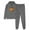 Dark Gray, variant on JURANMO Fashion 2 Piece Outfits for Women Happy Halloween Sweatsuit Casual Lightweight Drawstring Hooded Sweatshirts Comfy Elastic Waist Sweatpants Tracksuit Daily Deals Clearance White S