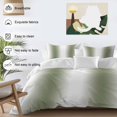 thumbnail image 4 of Dark Green Bedding 3 Piece Duvet Cover Set Twin Size, Modern Gradient Vertical Stripes Geometric Soft Microfiber Comforter Cover with Zipper Closure & Pillowcases, Wrinkle & FadeResistant Quilt Cover, 4 of 9