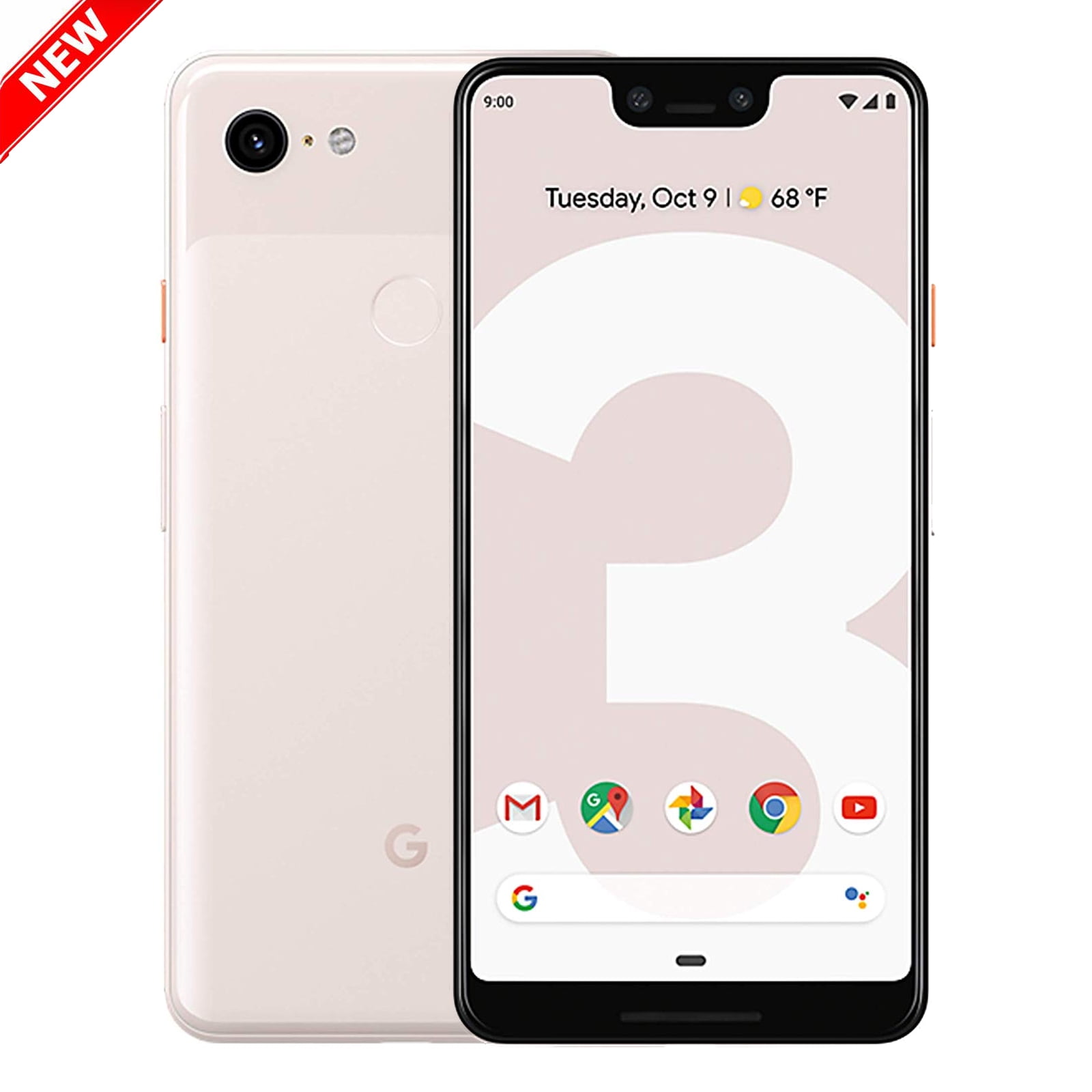 New Pixel 3 XL 64GB Unlocked GSM & CDMA 4G LTE Android Phone w/ 12.2MP Rear & Dual 8MP Front Camera by Google - Not Pink - USA Version - Google Edition