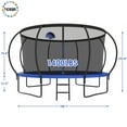 thumbnail image 6 of YORIN Trampoline, 14 FT Trampoline for 7-8 Kids Adults with Enclosure Net, Basketball Hoop, Ladder, Wind Stakes, 1400LBS Weight Capacity Round Outdoor Recreational Trampoline, Heavy Duty Trampoline, 6 of 6
