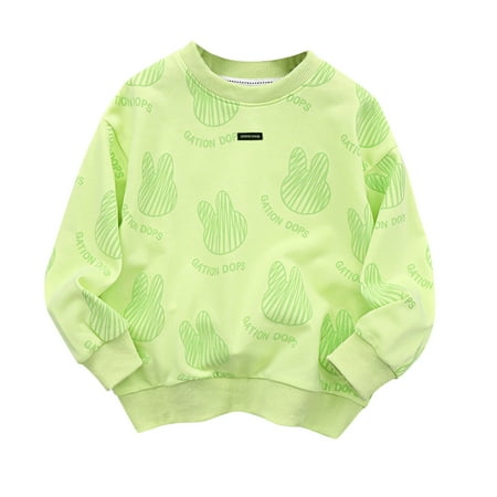 

Xboschi Kids Clothes Kids Children Toddler Baby Boys Girls Long Sleeve Letter Cute Cartoon Rabbit Print Pullover Sweatshirt Tops Blouse Clothes Outfits
