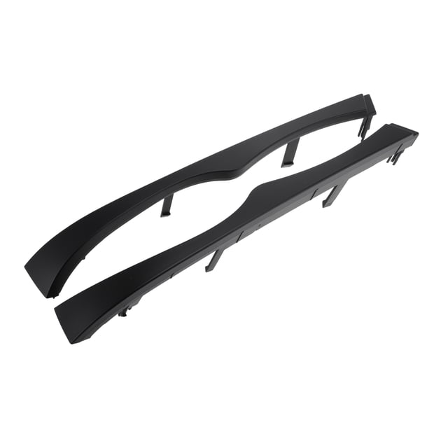 Unique Bargains No.51130030406 Cubierta de cejas de faros delanteros del lado izquierdo y derecho exterior para BMW E46 98-05, adhesivo de plástico negro