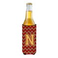 thumbnail image 2 of Carolines Treasures CJ1048-NMUK Letter N Chevron Garnet and Gold  Ultra Beverage Insulators for slim cans  Slim Can, 2 of 2