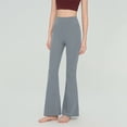 thumbnail image 3 of ZKunhua Flare Yoga Pants for Women Soft High Waist Bootcut Leggings Solid Color Workout Pants, 3 of 5