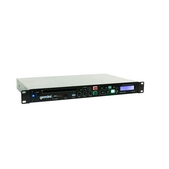 Gemini Sound CDMP-1500 19 Inch Professional/Home Anti Shock Audio Rackmount Single Disc Drive Mountable CD MP3 USB Media Music Player System Input with Remote